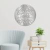 Metal Wall Decor Art Home Decoration Elaborate Tree of Life Metal Art Birthday Gift (29.5" x 29.5", silver) view 2
