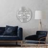 Metal Wall Decor Art Home Decoration Elaborate Tree of Life Metal Art Birthday Gift (29.5" x 29.5", silver) view 3