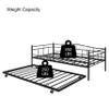Anwick Daybed with Pop Up Trundle, Metal Daybed with Trundle/Mattress Foundation with Steel Slat Support/Easy Assembly, Twin view 4