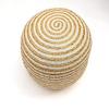 Agro Richer Home Dcor Round Jute Pouf Ottoman Footrest Bean Bag, Floor Chair for The Living Room, Bedroom and Kids Room Rustic Farmhouse Decor (Cover Only) 18x18x14 (18x18x14, Natural Beige+Ivory) view 2