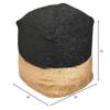 Agro Richer Square Cube Jute Pouf Bean Bag, Floor Chair Great for The Living Room, Bedroom and Kids Room Rustic Farmhouse Decor Ottoman Footrest(Cover Only) 18x18x18 (18x18x18, Black+Natural) view 2
