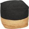 Agro Richer Square Cube Jute Pouf Bean Bag, Floor Chair Great for The Living Room, Bedroom and Kids Room Rustic Farmhouse Decor Ottoman Footrest(Cover Only) 18x18x18 (18x18x18, Black+Natural) view 3
