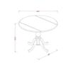 Pemberly Row Wood Dining Table with Pedestal Legs in Black, 30" H x 42" W x 42" D view 3