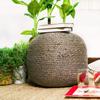 Agro Richer Home Dcor Braided Round Jute Pouf Ottoman Footrest Bean Bag, Floor Chair Great for The Living Room, Bedroom and Kids Room Rustic Farmhouse Decor (Cover Only) 18x18x14 (18x18x14, Grey) view 3