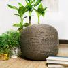 Agro Richer Home Dcor Braided Round Jute Pouf Ottoman Footrest Bean Bag, Floor Chair Great for The Living Room, Bedroom and Kids Room Rustic Farmhouse Decor (Cover Only) 18x18x14 (18x18x14, Grey) view 4