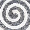 Agro Richer Home Dcor Round Jute Pouf Ottoman Footrest Bean Bag, Floor Chair Great for The Living Room, Bedroom and Kids Room Rustic Farmhouse Decor 20x20x14 (Cover Only) (20x20x14, Grey+Ivory) view 2