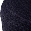 Agro Richer Home Dcor Round Jute Pouf Ottoman Footrest Bean Bag, Floor Chair Great for The Living Room, Bedroom and Kids Room Rustic Farmhouse Decor (Cover Only) (Navy, Natural), 18x18x14 inches view 4