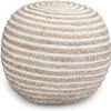 Agro Richer Round Jute Cotton Pouf Ottoman Home Dcor Footrest Bean Bag, Floor Chair Great for The Living Room, Bedroom and Kids Room Rustic Farmhouse Decor (Cover Only) 20x20x14 view 2