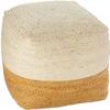 Agro Richer Square Cube Jute Pouf Bean Bag, Floor Chair Great for The Living Room, Bedroom and Kids Room Rustic Farmhouse Decor Ottoman Footrest(Cover Only) 18x18x18 (18x18x18, White+Natural) view 2