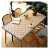 AYLYHD Leather Retro Table Cloth Cover Water Proof Oil-Proof Anti-Scald Soft Glass Table Cover 2mm Thick Table Mat Coffee Table Desktop Protection Pad (Color : A, Size : 60x120cm/23.62x47.24in) view 1