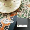 AYLYHD Leather Retro Table Cloth Cover Water Proof Oil-Proof Anti-Scald Soft Glass Table Cover 2mm Thick Table Mat Coffee Table Desktop Protection Pad (Color : A, Size : 60x120cm/23.62x47.24in) view 4