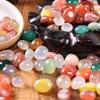 BERVSJ Healing Crystal Natural Mixed Agate Stone Tumbled Stones Rainbow Crystal for Church Prayers Succulents Bedding Vase Filler Landscape Home Decor Natural Rock (Size : 100g) view 3