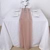 12 pcs 72-Inch Dusty Rose Extra Long Premium Chiffon Table Top Runners Wedding Party Linens Dinner Reception Decorations view 1