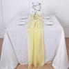 12 pcs 72-Inch Yellow Extra Long Premium Chiffon Table Top Runners - Wedding Party Linens Dinner Reception Decorations view 1