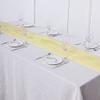 12 pcs 72-Inch Yellow Extra Long Premium Chiffon Table Top Runners - Wedding Party Linens Dinner Reception Decorations view 4