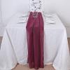 12 pcs 72-Inch Burgundy Extra Long Premium Chiffon Table Top Runners - Wedding Party Linens Dinner Reception Decorations view 1