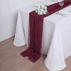 12 pcs 72-Inch Burgundy Extra Long Premium Chiffon Table Top Runners - Wedding Party Linens Dinner Reception Decorations view 4