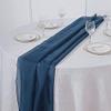 12 pcs 72-Inch Navy Blue Extra Long Premium Chiffon Table Top Runners - Wedding Party Linens Dinner Reception Decorations view 2