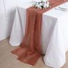 12 pcs 72-Inch Extra Terracotta Long Premium Chiffon Table Top Runners - Wedding Linens Dinner Reception Decorations view 4