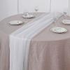 10 pcs 72-Inch White Extra Long Premium Chiffon Table Top Runners - Wedding Party Linens Dinner Reception Decorations view 2