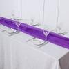 10 pcs 72-Inch Purple Extra Long Premium Chiffon Table Top Runners Wedding Party Linens Dinner Reception Decorations view 4