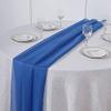 12 pcs 72-Inch Royal Blue Extra Long Premium Chiffon Table Top Runners Wedding Party Linens Dinner Reception Decorations view 2