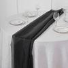 12 pcs 72-Inch Black Extra Long Premium Chiffon Table Top Runners - Wedding Party Linens Dinner Reception Decorations view 2