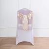50 Beige Satin Chair Sashes Bows Ties for Wedding Decorations Party Supplies Events Chair Covers Decor Banquet Reception view 2