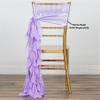 Balsa Circle 10 Lavender Curly Chiffon Chair Sashes Bows Ties - Wedding Party Ceremony Reception Decorations Cheap Supplies Wholesale view 2