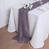 12 pcs 72-Inch Violet Extra Long Premium Chiffon Table Top Runners - Wedding Party Linens Dinner Reception Decorations view 4