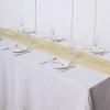 12 pcs 72-Inch Champagne Extra Long Premium Chiffon Table Top Runners Wedding Party Linens Dinner Reception Decorations view 4