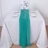 10 pcs 72-Inch Turquoise Extra Long Premium Chiffon Table Top Runners Wedding Party Linens Dinner Reception Decorations view 1