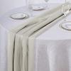 10 pcs 72-Inch Beige Extra Long Premium Chiffon Table Top Runners - Wedding Party Linens Dinner Reception Decorations view 2