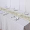 10 pcs 72-Inch Beige Extra Long Premium Chiffon Table Top Runners - Wedding Party Linens Dinner Reception Decorations view 4