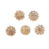 10 Gold Mandala Designs Rhinestones Assorted Floral Pins Brooches Wedding Party Ceremony Reception Decorations Supplies view 1