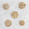 10 Gold Mandala Designs Rhinestones Assorted Floral Pins Brooches Wedding Party Ceremony Reception Decorations Supplies view 4