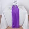 12 pcs 72-Inch Purple Extra Long Premium Chiffon Table Top Runners - Wedding Party Linens Dinner Reception Decorations view 1