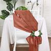 Balsa Circle 50 Terracotta Satin Chair Sashes Bows Ties for Wedding Decorations Party Supplies Events Chair Covers Decor Banquet Reception view 3