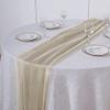 12 pcs 72-Inch Natural Extra Long Premium Chiffon Table Top Runners - Wedding Party Linens Dinner Reception Decorations view 2