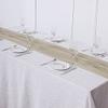 12 pcs 72-Inch Natural Extra Long Premium Chiffon Table Top Runners - Wedding Party Linens Dinner Reception Decorations view 4