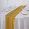 10 pcs 72-Inch Mustard Yellow Extra Long Premium Chiffon Table Top Runners Wedding Party Linens Reception Decorations view 2
