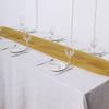 10 pcs 72-Inch Mustard Yellow Extra Long Premium Chiffon Table Top Runners Wedding Party Linens Reception Decorations view 4