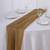 12 pcs 72-Inch Gold Extra Long Premium Chiffon Table Top Runners - Wedding Party Linens Dinner Reception Decorations view 2