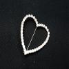 10 Silver Heart Rhinestones Chair Sashes Buckles Pin - Wedding Party Ceremony Reception Decorations Cheap Supplies view 4