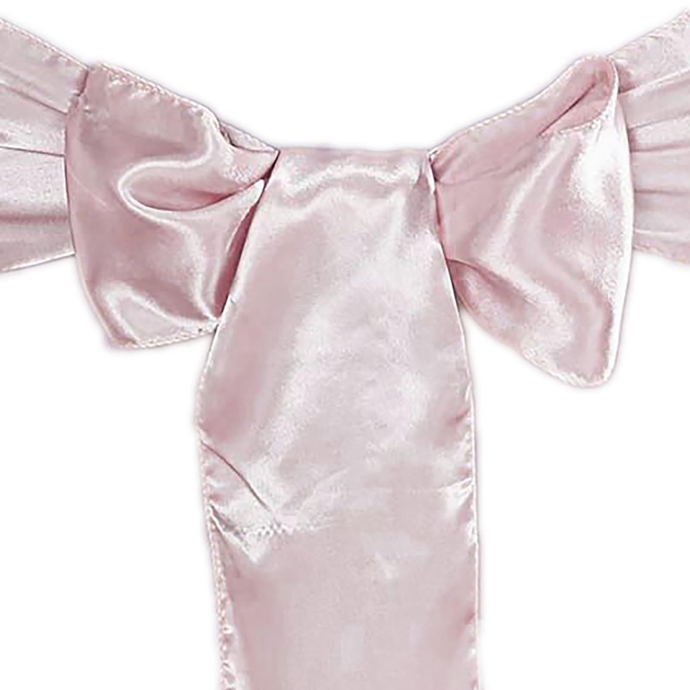 50 Blush Satin Chair Sashes Bows Ties for Wedding Decorations Party Supplies Events Chair Covers Decor Banquet Reception