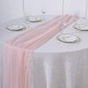 12 pcs 72-Inch Extra Blush Long Premium Chiffon Table Top Runners - Wedding Party Linens Dinner Reception Decorations view 2