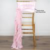 BalsaCircle 10 Blush Curly Chiffon Chair Sashes Bows Ties - Wedding Party Ceremony Reception Decorations Cheap Supplies Wholesale view 2