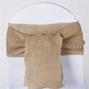 Balsa Circle 10 Natural Burlap Chair Sashes Bows Ties - Wedding Party Ceremony Reception Decorations Cheap Supplies Wholesale view 1