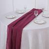 10 pcs 72-Inch Burgundy Extra Long Premium Chiffon Table Top Runners Wedding Party Linens Dinner Reception Decorations view 2