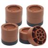HANIHUA Brown Bed Risers 2 inch Furniture Risers (Set of 4), Adjustable Bed Lifts Risers for Bed Frame, Sofa, Chair, Heavy Duty Table Couch, 1300 lbs view 1